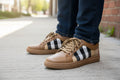 Beige Plaid Shoes